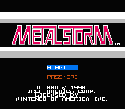 Metal Storm title screenshot